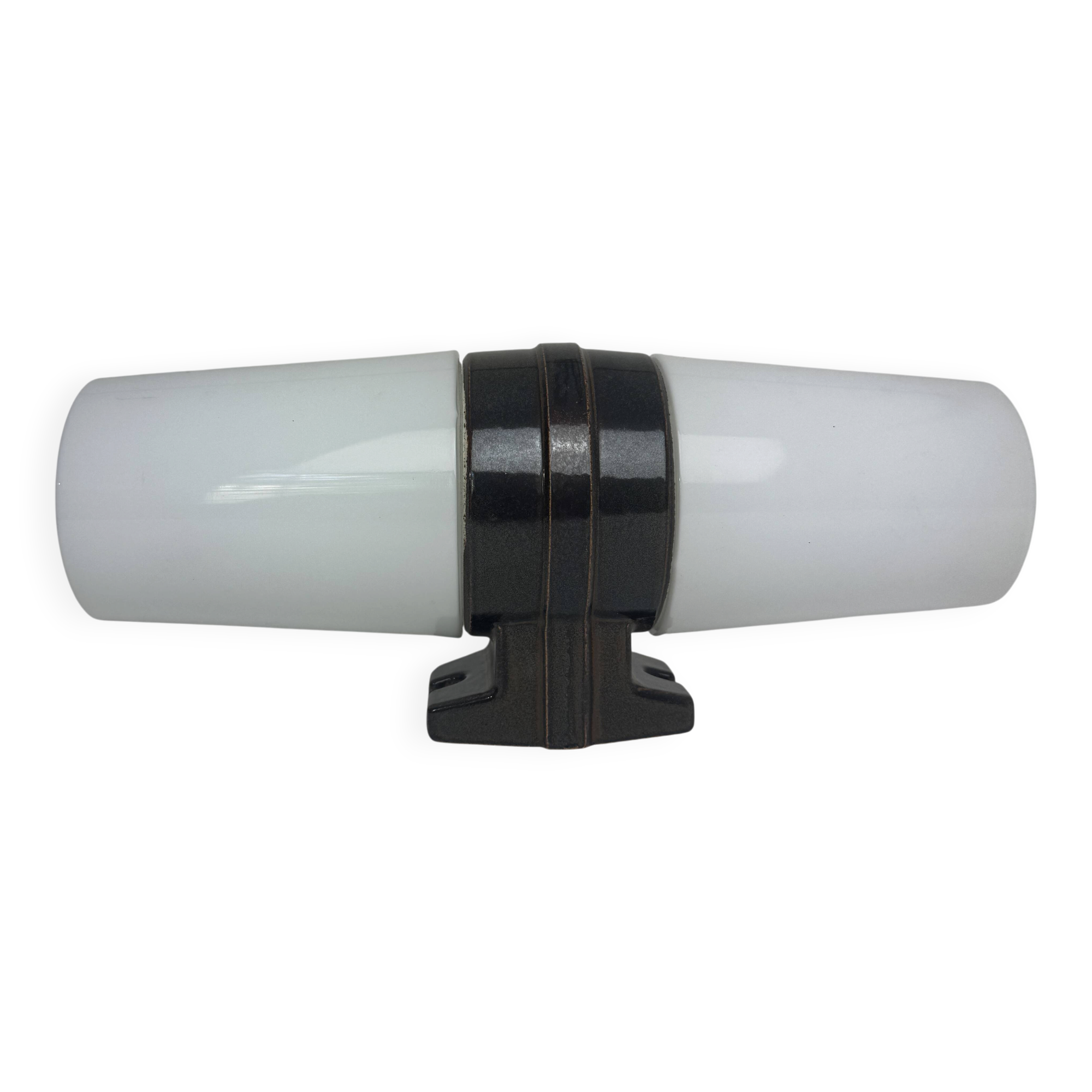 Old large scandinavian wall light in opaline "ifö"