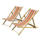 Paire de chaises longues années 70 vintage