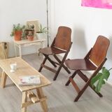 Folding chairs in US armed wood