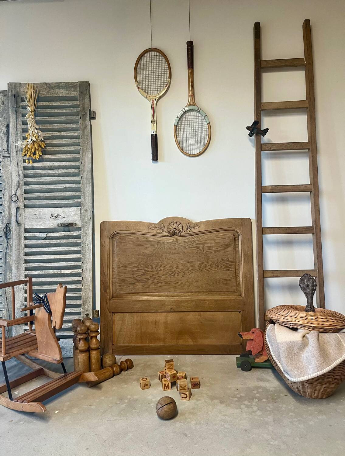 Antique headboard