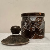 Large ceramic pot with lid by Bernard Buffat