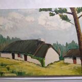 Oil on canvas with a knife