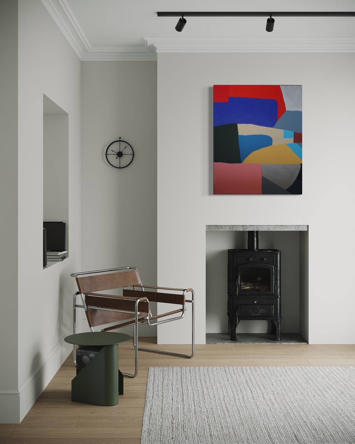 Colorful abstract art 100x80cm on stretched canvas by Bodasca