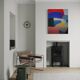 Colorful abstract art 100x80cm on stretched canvas by Bodasca
