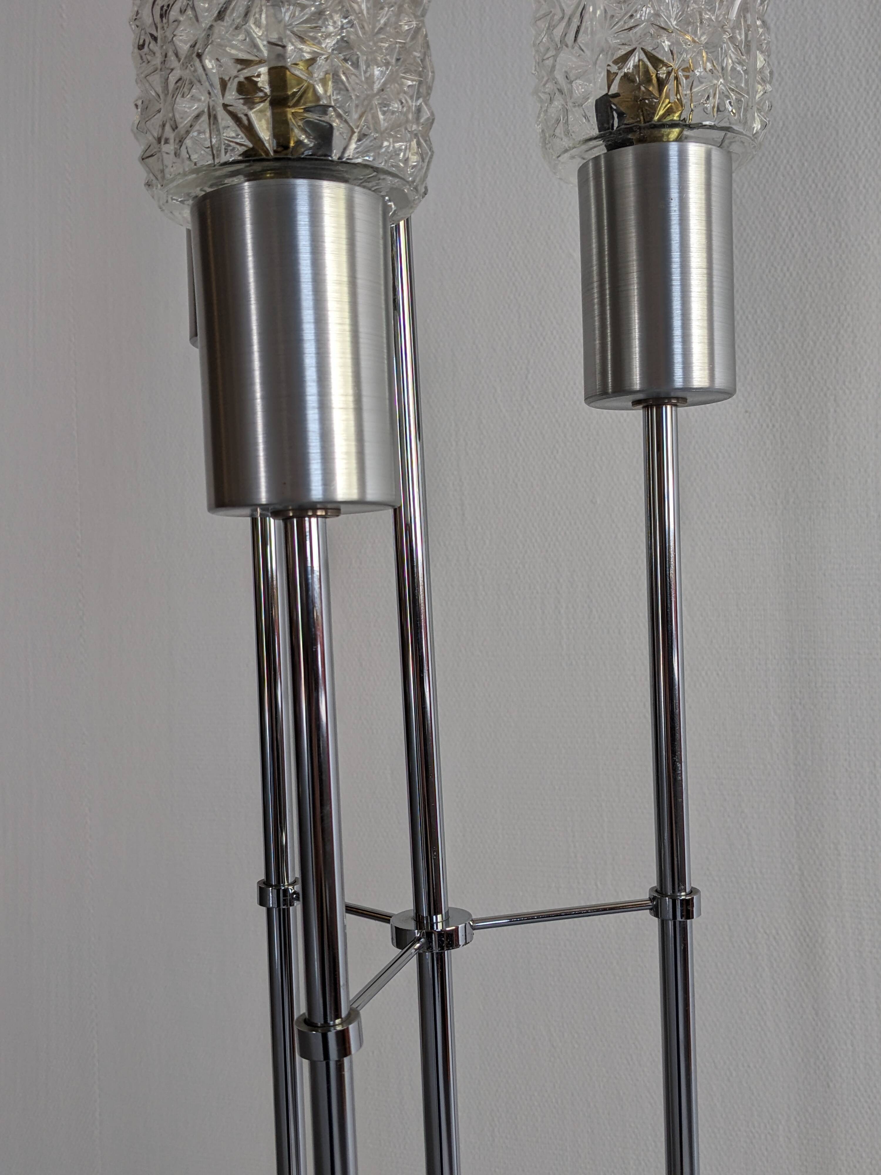 Four-light staircase lamp, France around 1970.