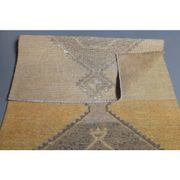 1970s Turkish Oushak handmade beige runner rug 92x344
