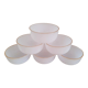 Série de ramequins vintage en opaline blanche Arcopal