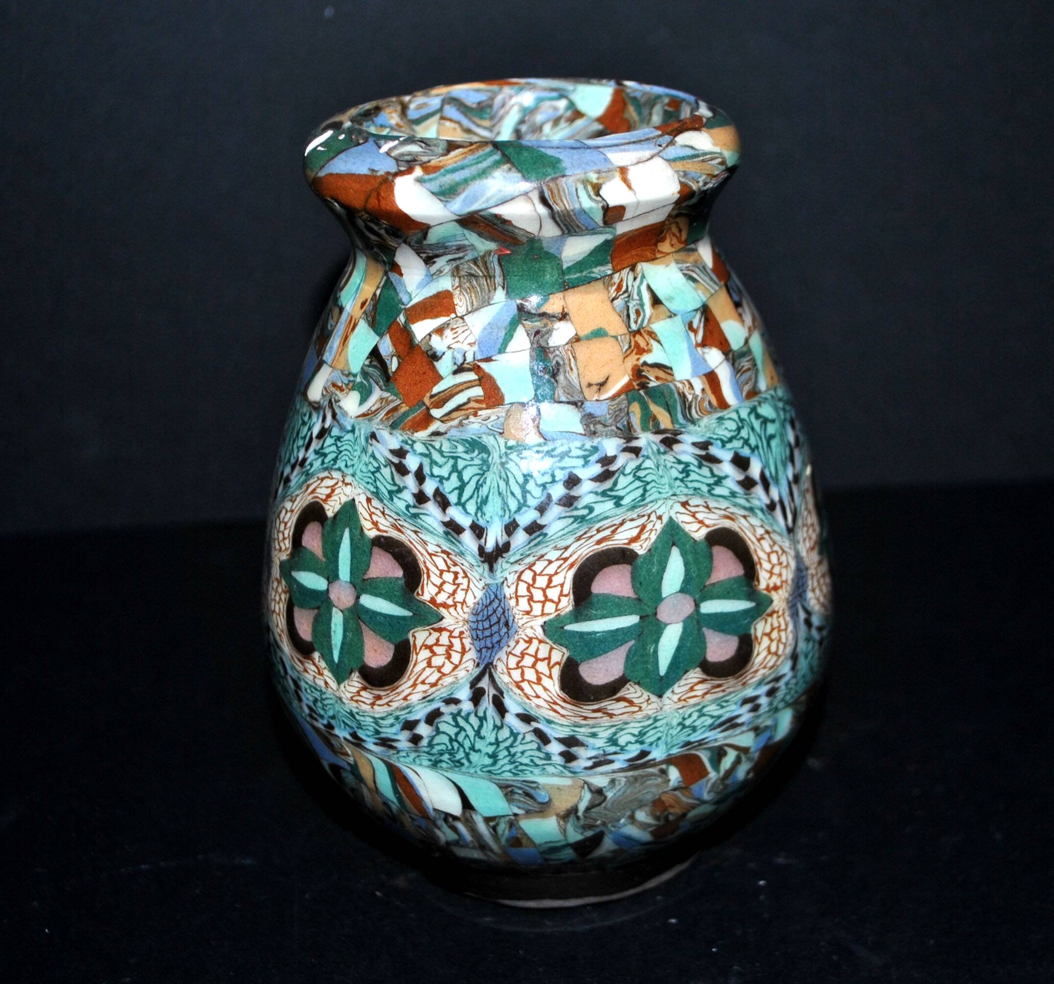 Vase art déco vallauris terres mêlées de jean gerbino 1930