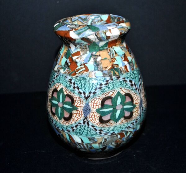 Vase art déco vallauris terres mêlées de jean gerbino 1930