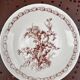 Gien earthenware plates with thistle decoration, set of 6.