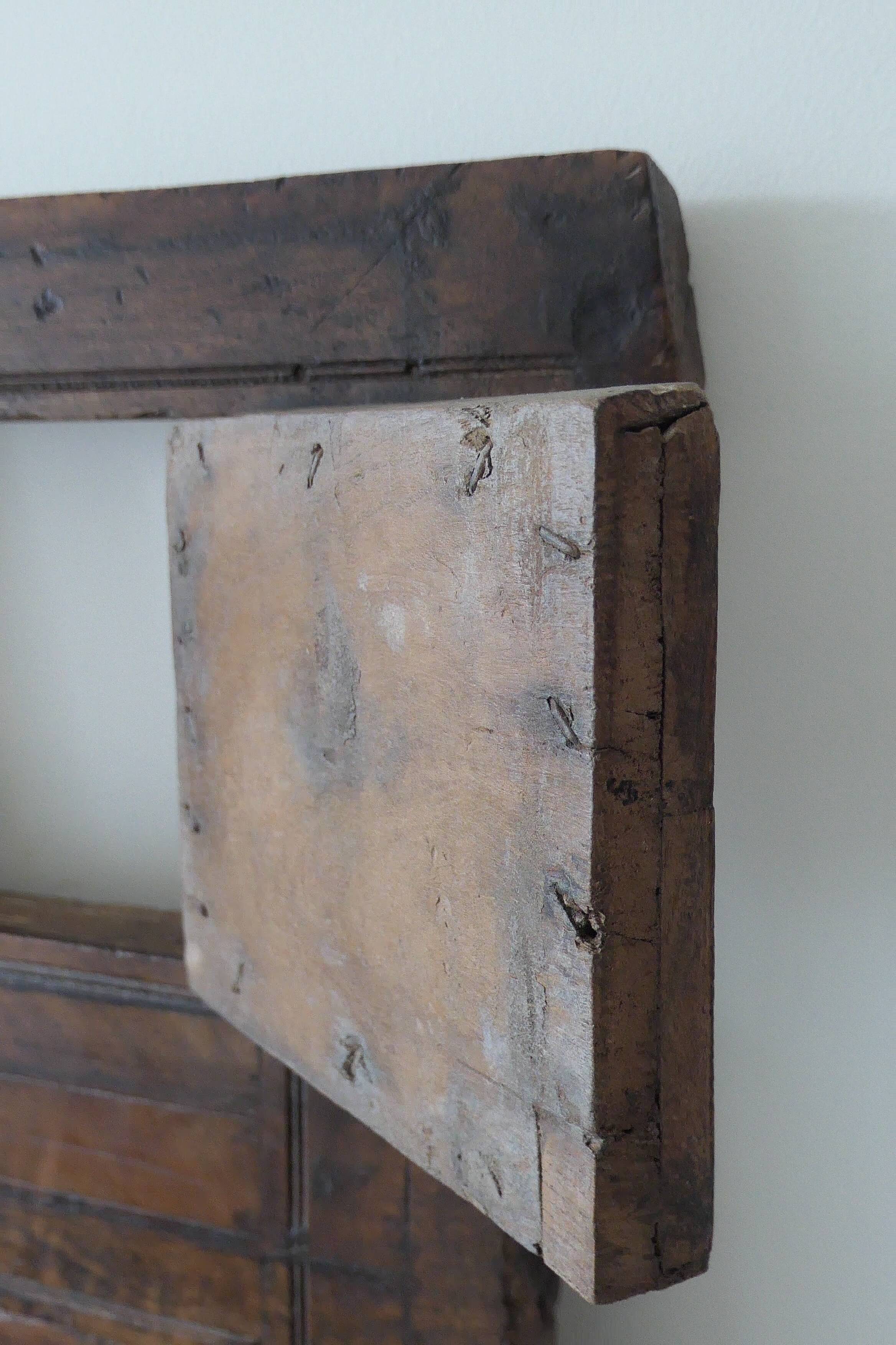 Antique carved wooden window and shutter from Rajasthan
