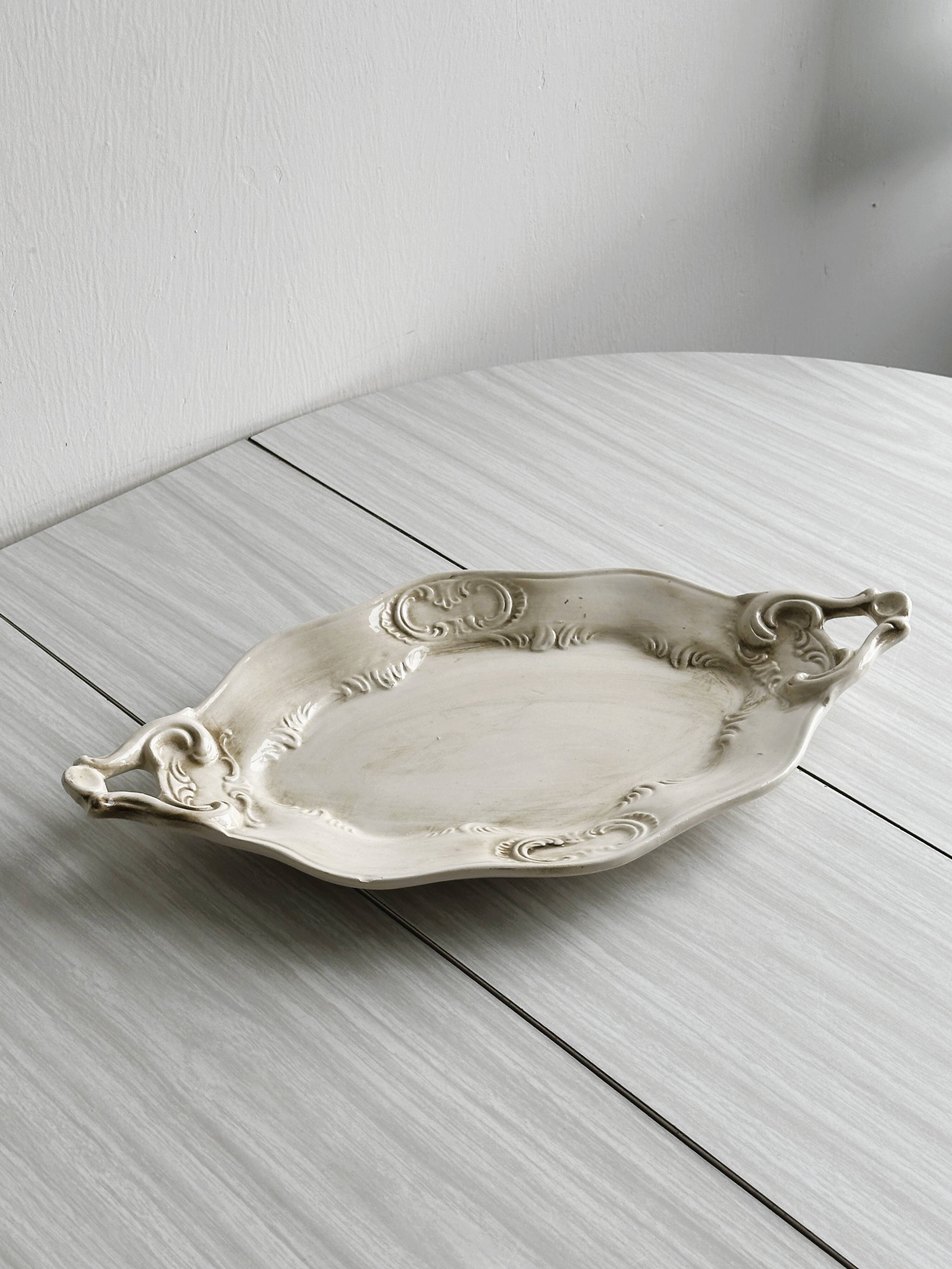 White ceramic dish