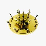 Mid-Century Floral Murano Glass Flush Mount by Ernst Palme for Palwa, Germany, 1960s