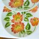 4 vintage dessert plates Moulin des Loups Orchies model Ontario 210677