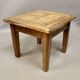 Coffee table on old parquet floor with marquetry