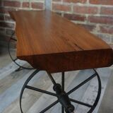 Table basse en bois et métal, 1950s
