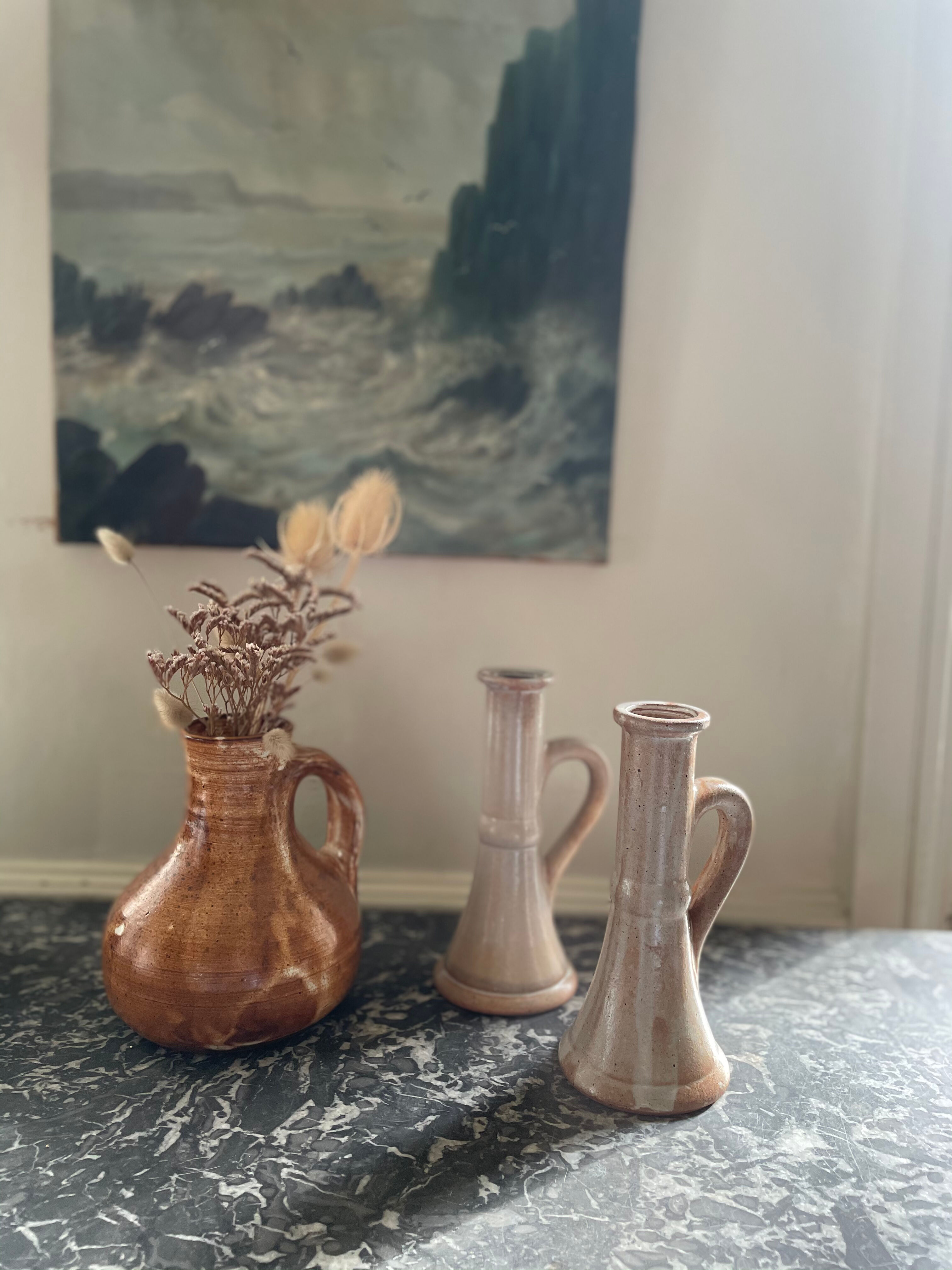 Sandstone candlesticks