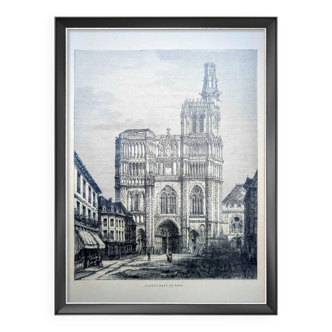 Printed in 1906, Sens Cathedral