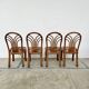 Set of 4 Rausch Rattan Curved Rattan Chairs - Floral Velvet Seats