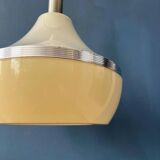Vintage beige plexiglass space age pendant light