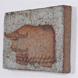 Stylized ceramic bull by Rolf Palm
