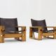 Ate van Apeldoorn pair of lounge chairs for Houtwerk Hattem, Netherlands 1960s