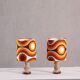Vintage ceramic table lamps by Scheurich, Germany 1970s set of 2