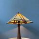 Lampe de table Tiffany colorée en vitrail, style Art déco