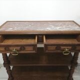 Console à tiroirs en chêne de style Henri II