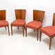 Art Deco Dining Chairs H-214 by Jindrich Halabala for ÚP Závody, 1950's
