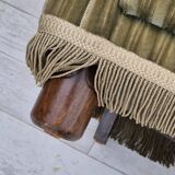 1960s, Danish relax armchair, original condition, green furniture velour.