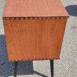 Vinyl storage cabinet double sliding door