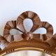 Gustavian knot hand carved oval wooden mirror