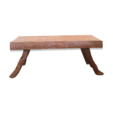 Table basse en bois brut tropical
