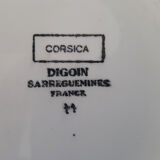 Saladier ancien signé Digoin Sarreguemines France modèle Corsica
