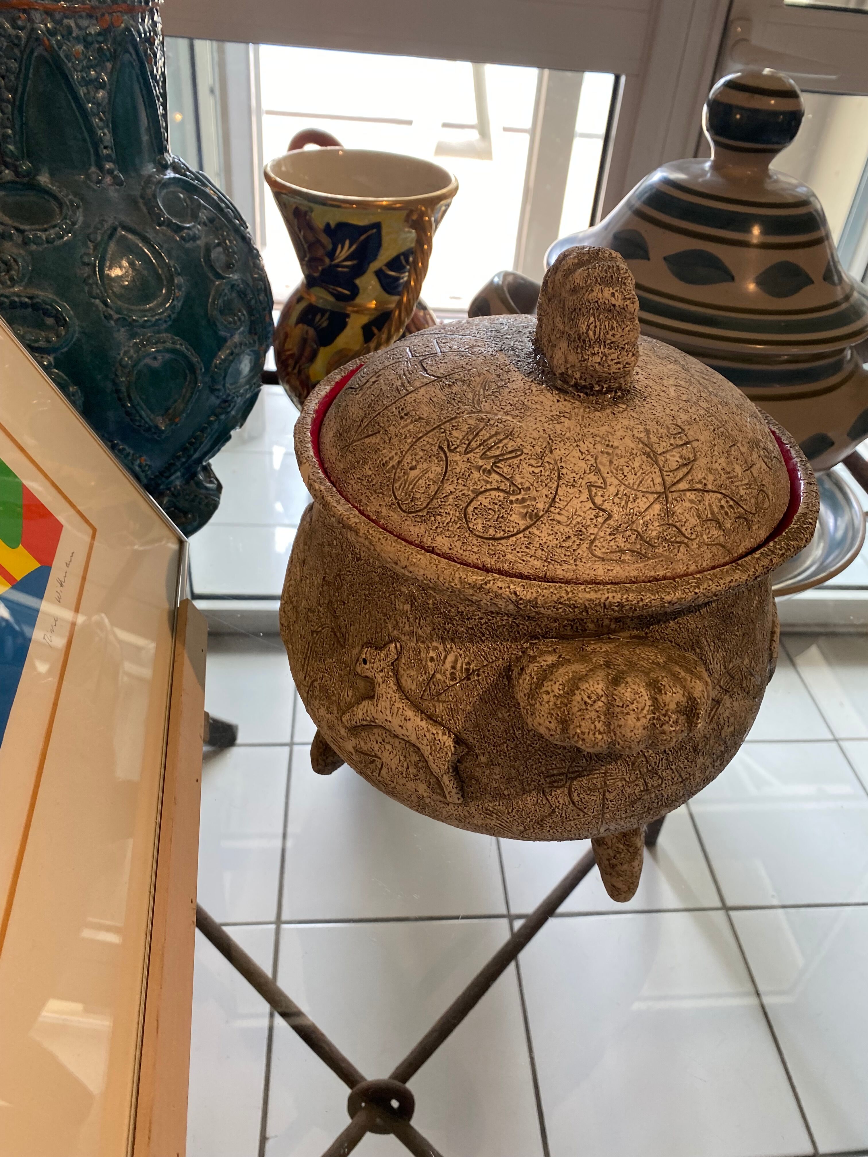 Ceramic tureen signed Triay Vallauris