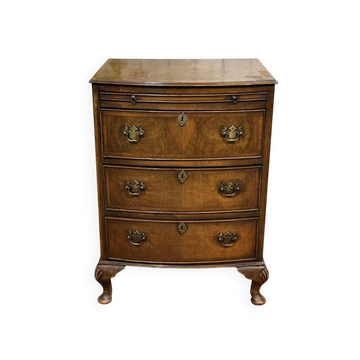 Commode anglaise en noyer des années 1950