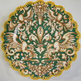 Decorated plate signed Barrielle vintage