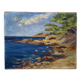 Huile sur carton ancienne signée