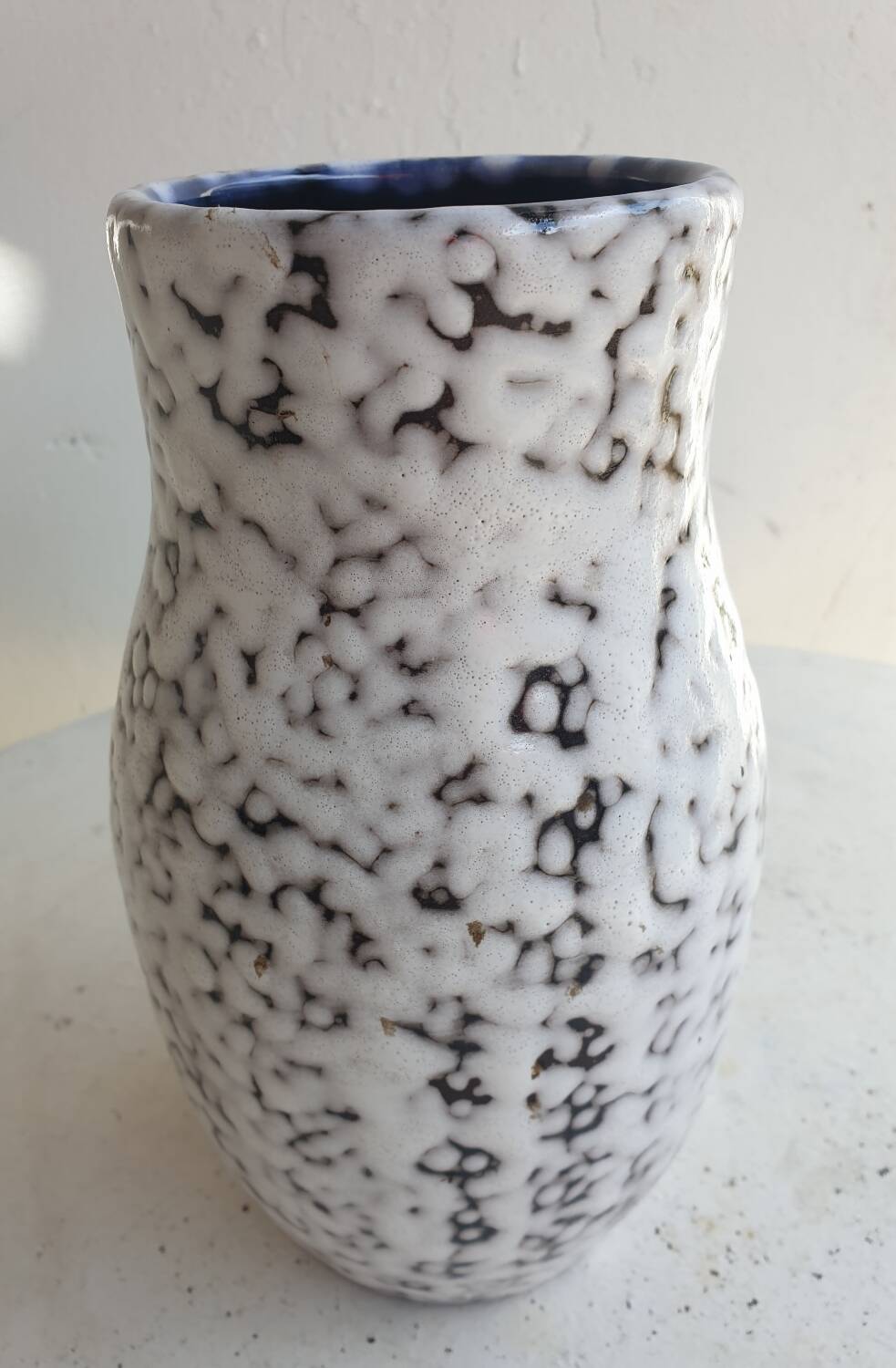 Vintage lava ceramic vase 1960