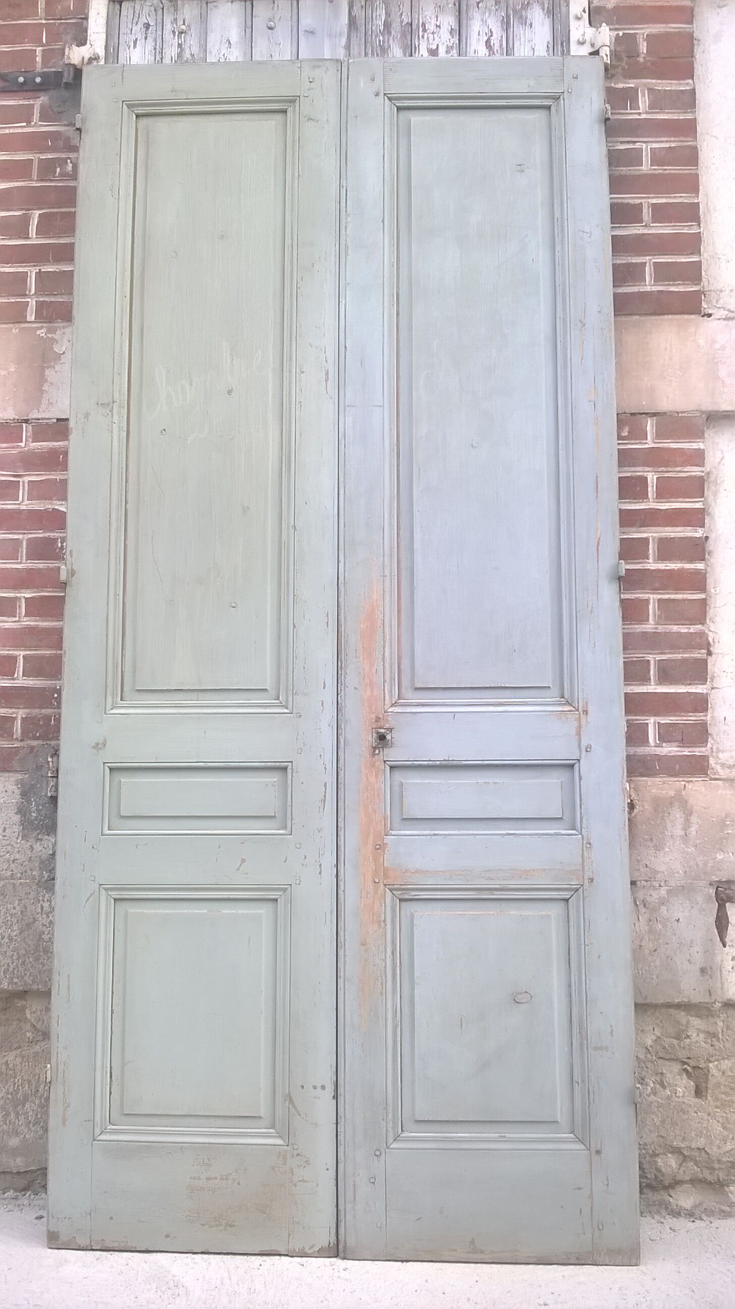 Set of 2 molded old communication doors