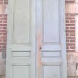 Ensemble de 2 portes de communication ancienne moulurée