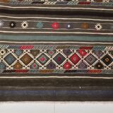 Turkish Colorful Persian Kilim Rug, Wool Area Rug, 141x240