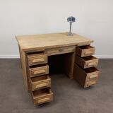 Desk with oak drawers