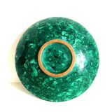 Malachite cut and brass, circa 1970