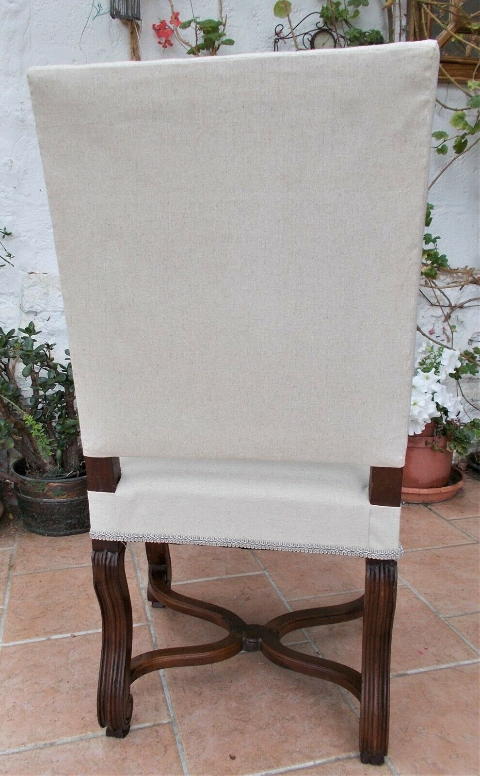 19th Century French Louis XIV Style Chair, newly reupholstered & restored