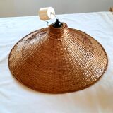 Vintage wicker pendant lamp