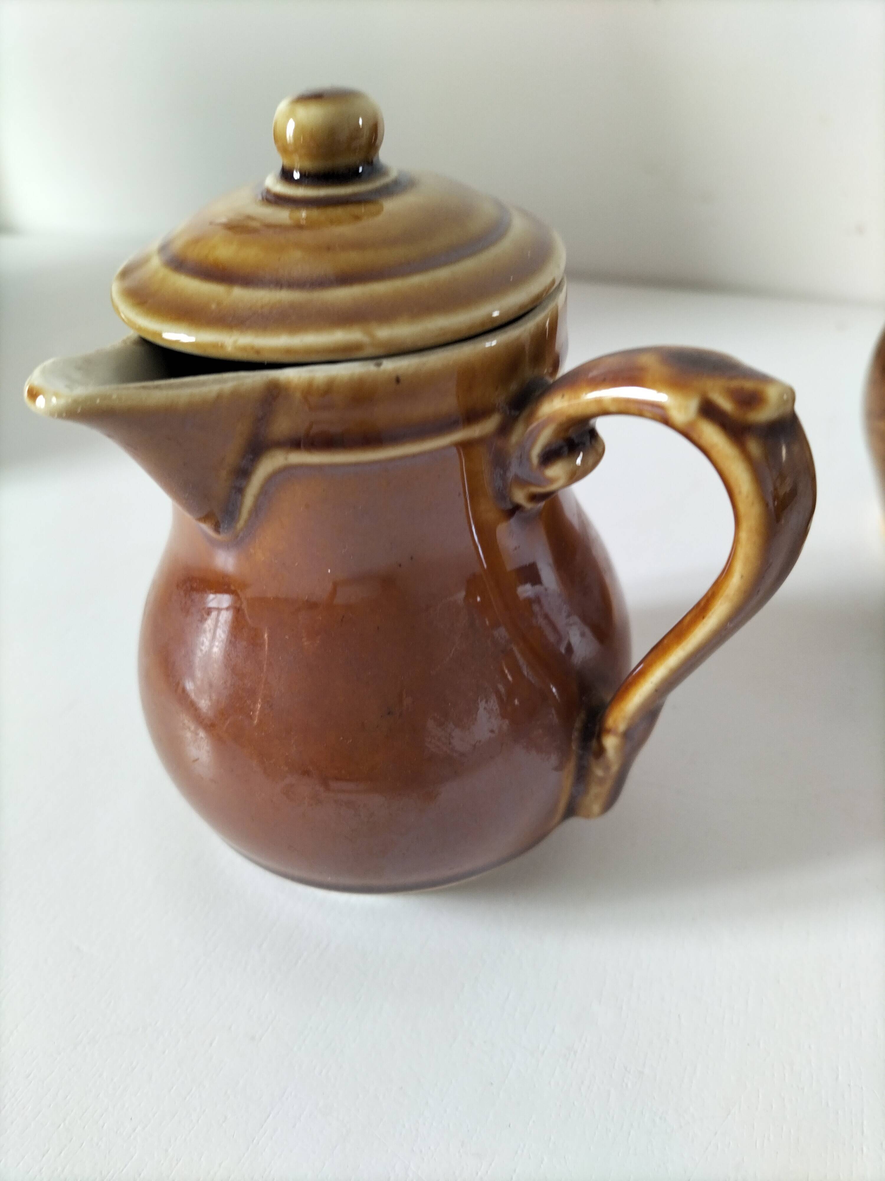 Set of three stoneware jugs from Vendeuvre Pottery – bistro charm