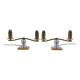 Art Deco lamp pair in brass and glass
