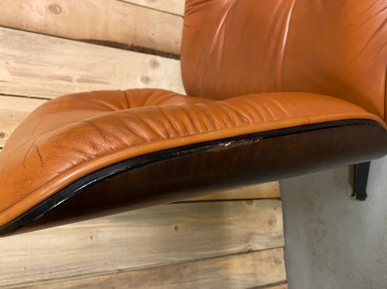 MIM Ico Parisi vintage leather desk armchair